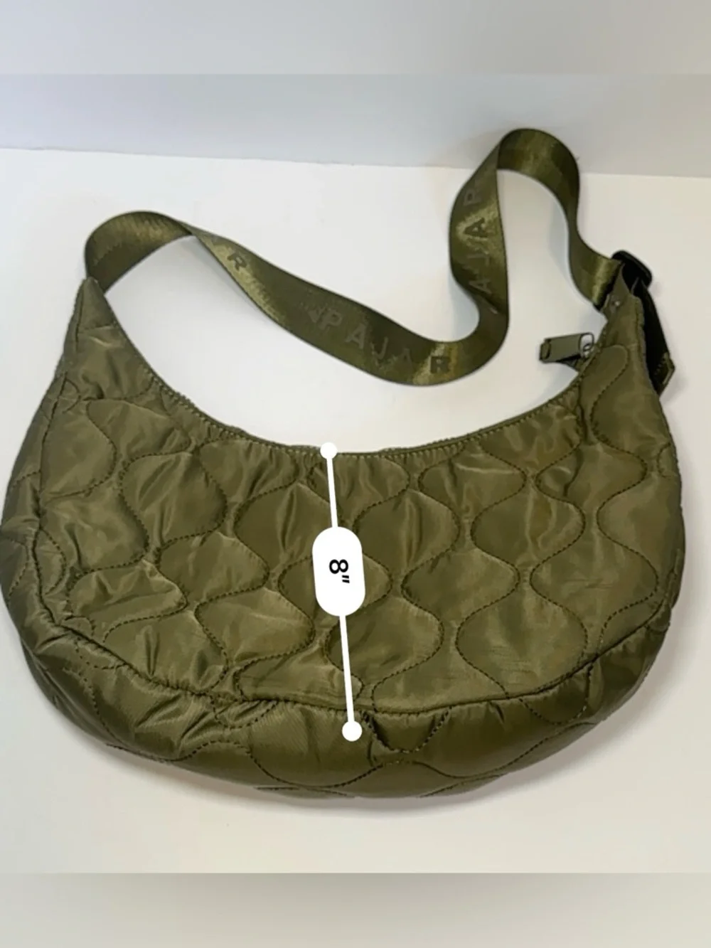 Pajar Asym Quilted Crossbody Forrest green/ orange - Picture 7 of 11